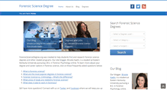 Desktop Screenshot of forensicsciencedegree.org
